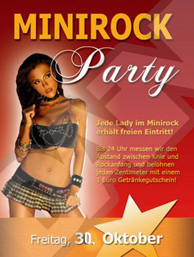 Party Flyer: Minirock Party am 30.10.2009 in Bad Schussenried