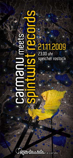 Party Flyer: Carmanu meets Spintwis Records am 21.11.2009 in Rostock