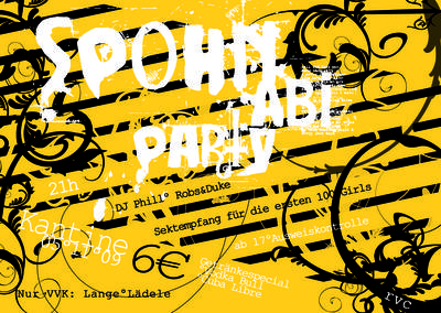 Party Flyer: Spohntane Abiparty - in der Kantine! am 05.11.2009 in Ravensburg