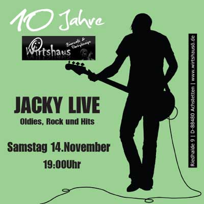 Party Flyer: 10 Jahre Wirtshaus  am 14.11.2009 in Achstetten
