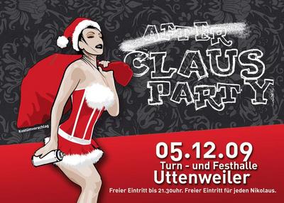 Party Flyer: (AFTER) CLAUS PARTY am 05.12.2009 in Uttenweiler