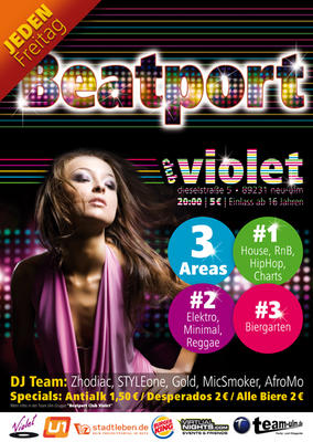 Party Flyer: 16 Party @ Club Violet am 04.12.2009 in Neu-Ulm