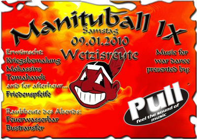 Party Flyer: Manituball IX in der Festhalle Wetzisreute mit Pull am 09.01.2010 in Schlier