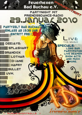 Party Flyer: Friends2Dance-Radio Partynight am 29.01.2010 in Bad Buchau