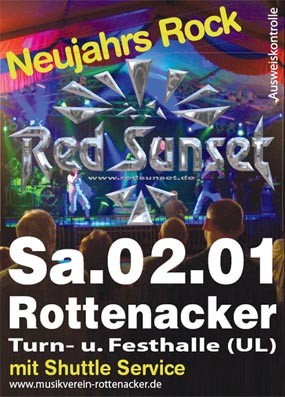 Party Flyer: Neujahsrock mit RedSunset am 02.01.2010 in Rottenacker