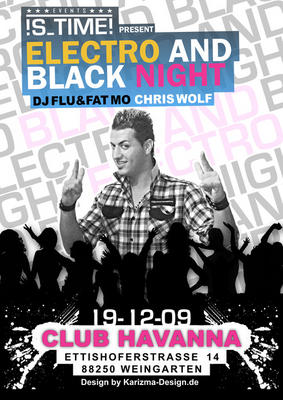 Party Flyer: S_TIME Events pres. Black & Electro Night am 19.12.2009 in Weingarten