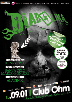 Party Flyer: DIABOLIKA @ Club Ohm am 09.01.2010 in Neu-Ulm