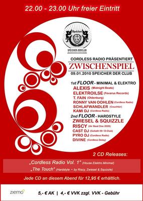 Party Flyer: Zwischenspiel am 09.01.2010 in Rostock