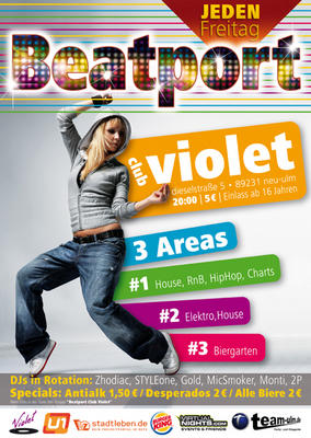 Party Flyer: 16 Party @ Club Violet am 08.01.2010 in Neu-Ulm