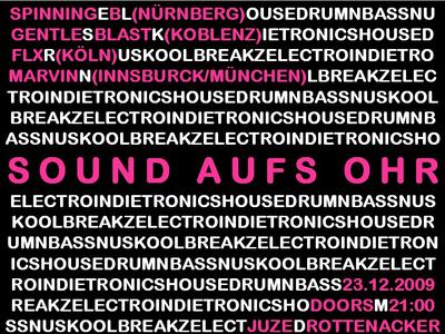 Party Flyer: Sound auf's Ohr am 23.12.2009 in Rottenacker
