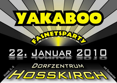 Party Flyer: YAKABOO-Party am 22.01.2010 in Hokirch