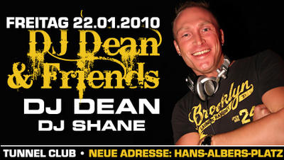 Party Flyer: DJ Dean & Friends am 22.01.2010 in Hamburg