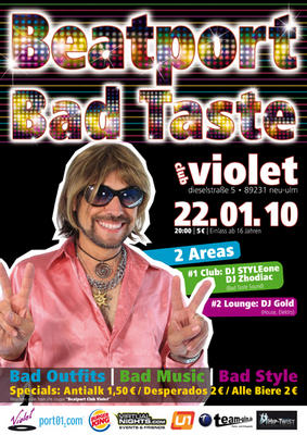 Party Flyer: 16 Party Bad Taste @ Club Violet am 22.01.2010 in Neu-Ulm