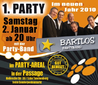 Party Flyer: Erste Party 2010 am 02.01.2010 in Nordhausen