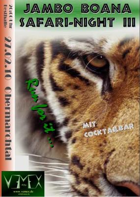 Party Flyer: Jambo Boana Safari Night Vol. 3 am 27.02.2010 in Obermarchtal