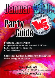 Party Flyer: Ladies Night @ W3 am 08.01.2010 in Ichenhausen