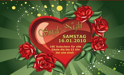 Party Flyer: Single Night @ Mirage am 16.01.2010 in Senden