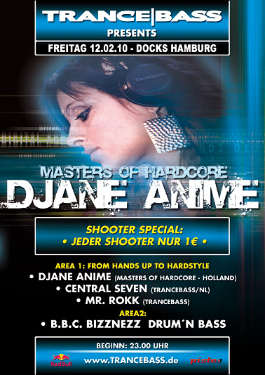 Party Flyer: Masters Of Hardcore  Djane Anime am 12.02.2010 in Hamburg