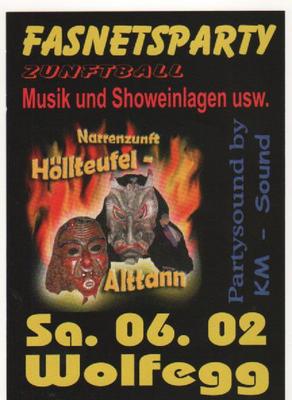 Party Flyer: Partyalarm!!! Hllische Teufelsparty am 06.02.2010 in Wolfegg