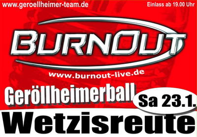 Party Flyer: Gerllheimerball mit BurnOut am 23.01.2010 in Schlier