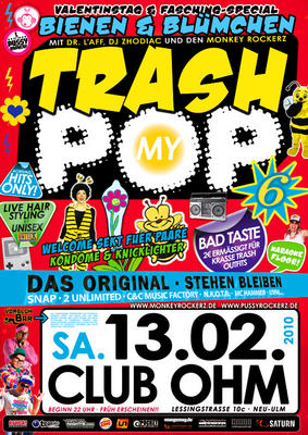 Party Flyer: Trash Pop @ Club Ohm am 13.02.2010 in Neu-Ulm