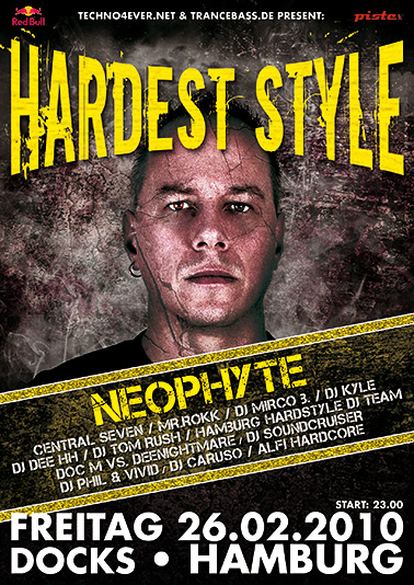 Party Flyer: Hardest Style - from Rotterdam to Hamburg am 26.02.2010 in Hamburg