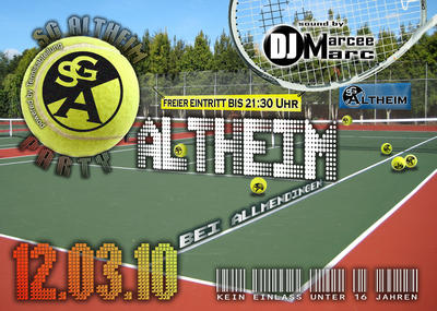 Party Flyer: SG Altheim Party 2010 am 12.03.2010 in Altheim