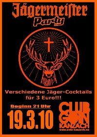 Party Flyer: Jgermeister Party am 19.03.2010 in Kanzach