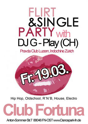 Party Flyer: Single & Flirt Party am 19.03.2010 in Friedrichshafen