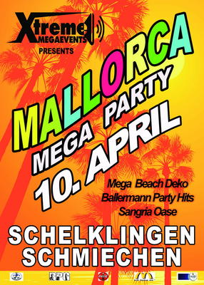 Party Flyer: MALLORCA MEGA PARTY am 10.04.2010 in Schelklingen