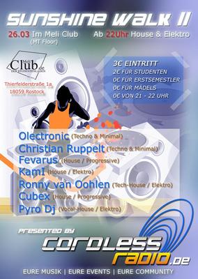 Party Flyer: Sunshine Walk 2 am 26.03.2010 in Rostock