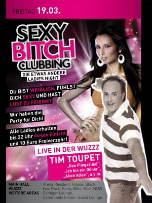 Party Flyer: ARENA Gnzburg - Sexy Bitch Clubbing am 19.03.2010 in Gnzburg (Kreisstadt)