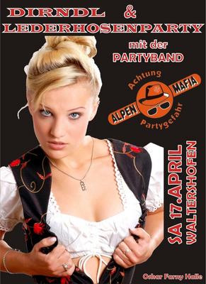 Party Flyer: Dirndl- und Lederhosenparty am 17.04.2010 in Kilegg