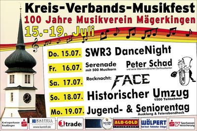Party Flyer: FACE - live Rock am Mgerkinger See am 17.07.2010 in Trochtelfingen