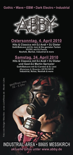 Party Flyer: AbbySchwarzeNacht am 24.04.2010 in Mekirch