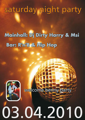 Party Flyer: saturday night party... Club Stars am 03.04.2010 in Bad Schussenried