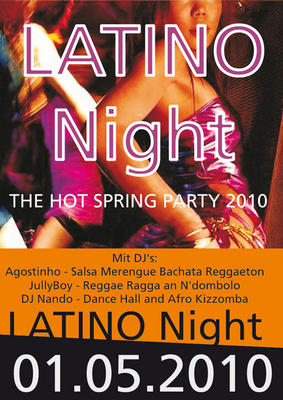 Party Flyer: Latino Night - Hot Spring Party 2010 am 01.05.2010 in Bad Schussenried