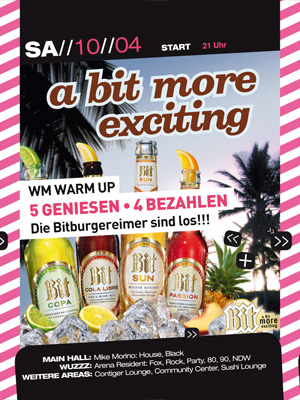 Party Flyer: ARENA Gnzburg - a bit more exciting am 10.04.2010 in Gnzburg (Kreisstadt)