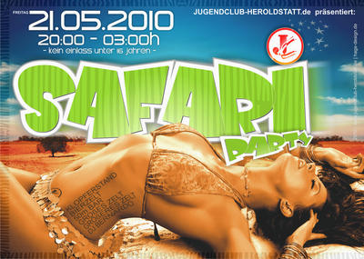 Party Flyer: Safari Party am 21.05.2010 in Heroldstatt