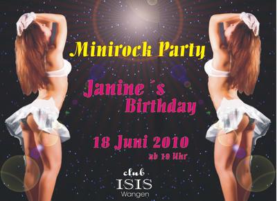 Party Flyer: MINIROCK-Party am 18.06.2010 in Wangen im Allgu
