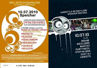 Party Flyer: Zwischenspiel am 10.07.2010 in Rostock