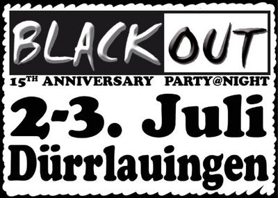 Party Flyer: Blackout Drrlauingen am 03.07.2010 in Drrlauingen