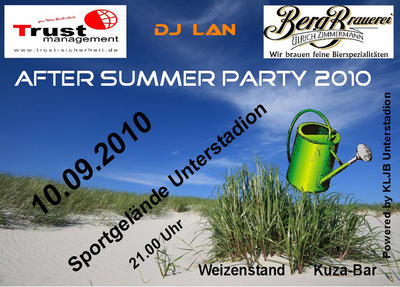 Party Flyer: After Summer Party 2010 am 10.09.2010 in Unterstadion