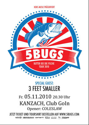 Party Flyer: 5 Bugs & 3 Feet Smaller am 05.11.2010 in Kanzach