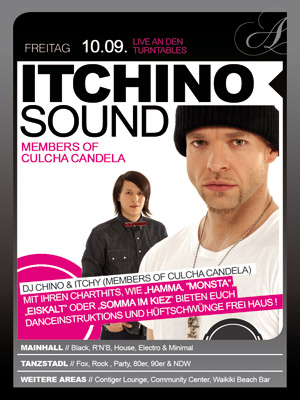 Party Flyer: ARENA Gnzburg - ITCHINO SOUND am 10.09.2010 in Gnzburg (Kreisstadt)