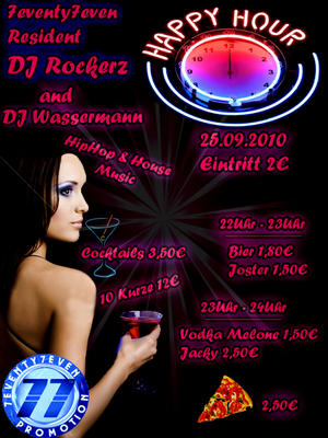 Party Flyer: Happy Hour In Pura Vita In Geislingen am 25.09.2010 in Geislingen a. d. Steige
