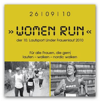 Party Flyer: 10. Laufsport Linder Frauenlauf 2010 am 26.09.2010 in Vogt