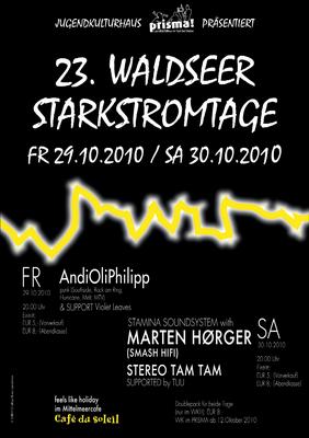 Party Flyer: 23.WALDSEER STARKSTROMTAGE am 29.10.2010 in Bad Waldsee