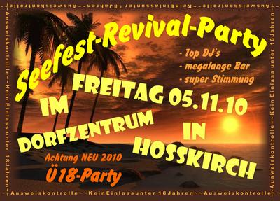 Party Flyer: Seefest-Revival-18-Party DIE 5. am 05.11.2010 in Hokirch