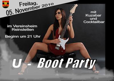 Party Flyer: U-Boot Party am 05.11.2010 in Reinstetten